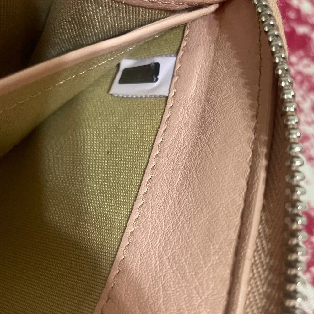Jimmy Choo Studded Peach Leather Wallet